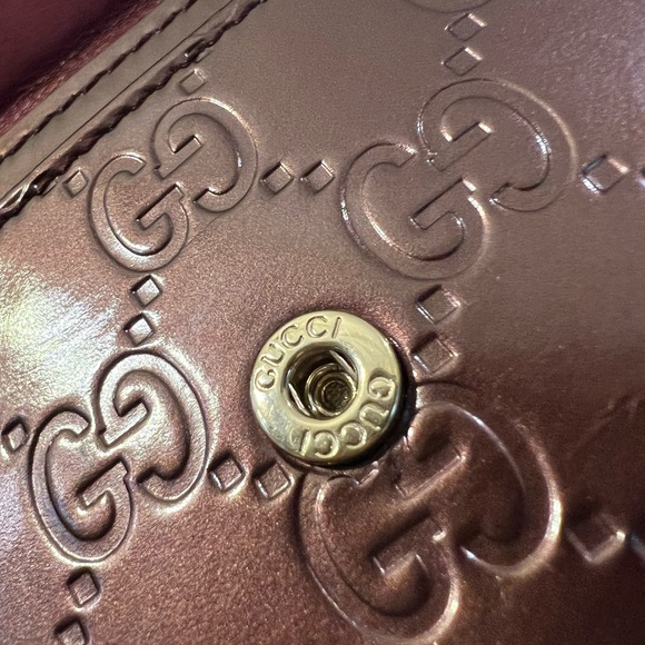 Gucci Guccissma Plum Long Wallet on Chain - Picture 9 of 13